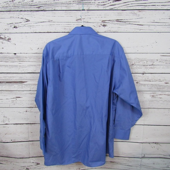 Geoffrey Beene men's blue button down dress shirt - Picture 4 of 6